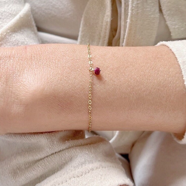 Genuine Ruby Bracelet Natural Ruby Jewelry July Birthstone