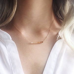 Natural Citrine Necklace, Gold Citrine Necklace , November Birthstone Necklace, Dainty Citrine Jewelry