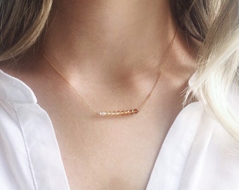 Natural Citrine Necklace, Gold Citrine Necklace , November Birthstone Necklace, Dainty Citrine Jewelry