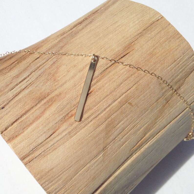 Hanging Bracelet 14k Gold Filled Gold Bar Bracelet Bar Bracelet Charm Bracelet