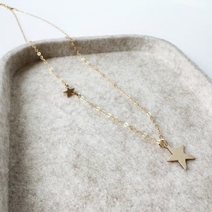 Gold Star Necklace, Delicate Necklace, Dainty Charm Necklace image 3