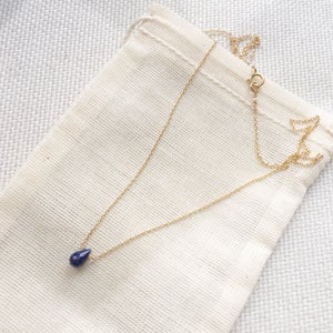 Sapphire Necklace, Gold Sapphire Jewelry, Necklaces for Women, Dainty Necklace, September Birthstone Necklace, Minimalist Necklace image 7