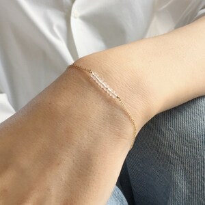 Gold Crystal Bracelet, Crystal Jewelry for Women, Quartz Crystal, Dainty Bracelet, Minimalist Bracelet, Gift for Women