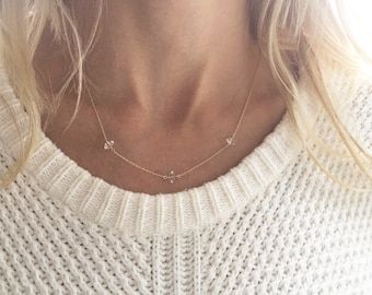 Herkimer Diamond, Crystal Necklace, April Birthstone