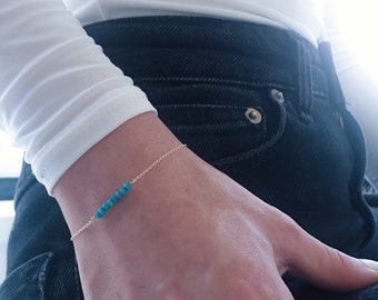 Türkis Armband Frauen, Gold Türkis Schmuck, Dezember Birthstone Armband