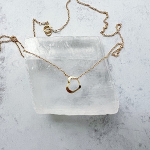 a dainty heart gold filled necklace