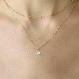 Dainty Moonstone Necklace, Moonstone Necklace For Women, Moonstone Layered Necklace Set, Moonstone Necklace, Moonstone Drop Necklace image 1