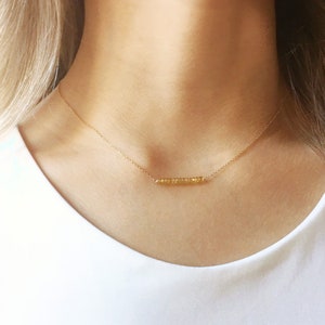 Gemstone Necklace, Necklace for Her, Simple Gold Necklace, Dainty Necklace in 14k Gold, Sterling Silver, Rose Gold and GOld Filled image 3