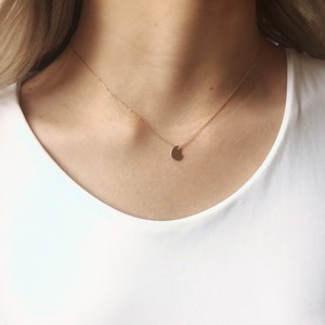 Heart Necklace, Anniversary gift, Girlfriend Gift, Gift for Her, Dainty Gold Necklace, Heart Charm Necklace image 1