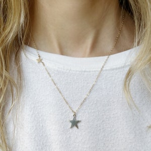 Gold Star Necklace, Delicate Necklace, Dainty Charm Necklace image 2