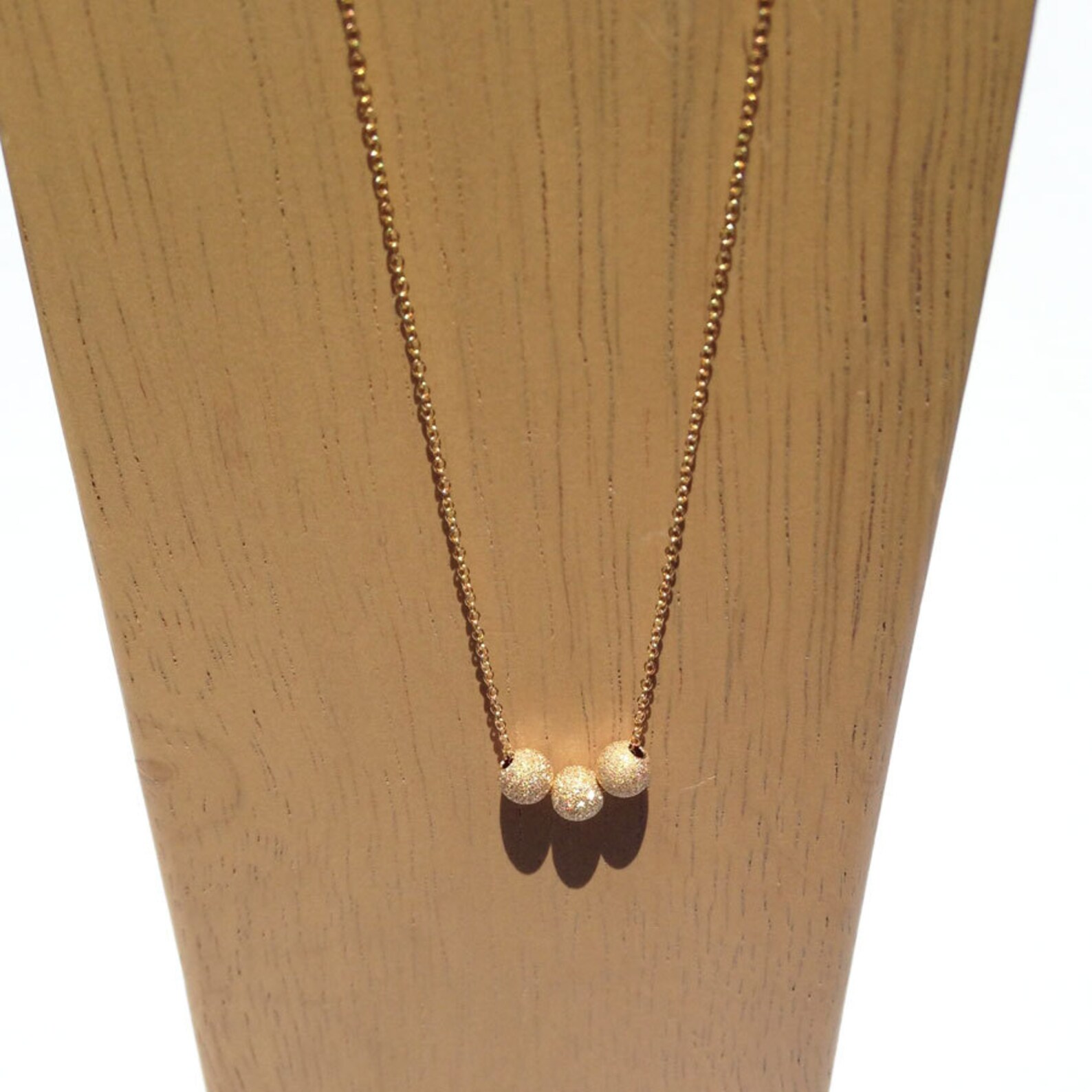 Gold Necklace Gold Ball 14k Gold Filled Dainty Necklace Etsy