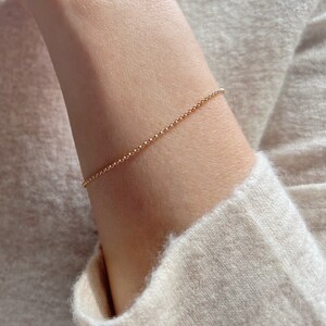 Delicate Bracelet, Rolo Dainty Gold Chain Bracelet, Simple Gold Chain Bracelet, Thin Chain Bracelet