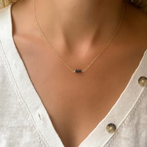 Blue Sapphire Necklace, Gold Sapphire Jewelry, Sapphire Necklace for Women, September Birthstone Necklace, Dainty Necklace