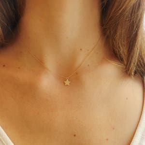 Gold Star Necklace, Dainty Charm Necklace, Delicate Necklace, Everyday Necklace