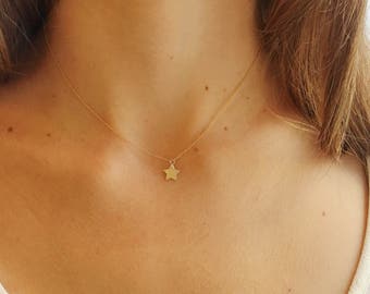Colar Estrela Dourada, Colar com Pingente Delicado, Colar para Uso Diário