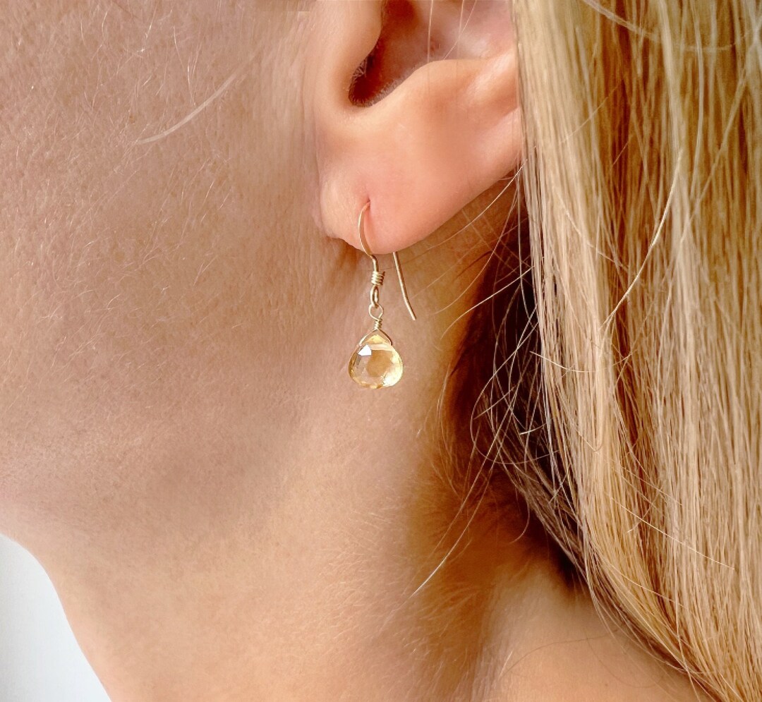Citrine Earrings, Citrine Jewelry, Citrine Earrings Dangle, November ...