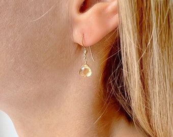 Citrine Earrings, Citrine Jewelry, Citrine Earrings Dangle, November Birthstone Earrings, Yellow Citrine Earrings, Citrine Earrings Silver