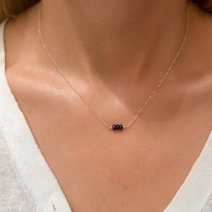 Blue Sapphire Necklace, Gold Sapphire Jewelry, Sapphire Necklace for Women, September Birthstone Necklace, Dainty Necklace