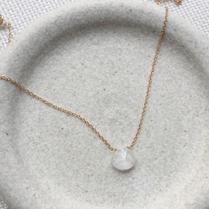 Dainty Moonstone Necklace, Moonstone Jewelry, June Birthstone Necklace, Bridesmaid Gifts, Gift for Her June Birthday, Minimalist Necklace image 2