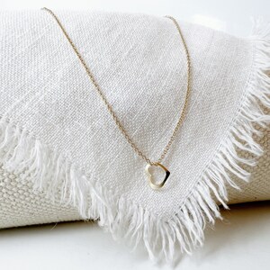 a dainty heart gold filled necklace