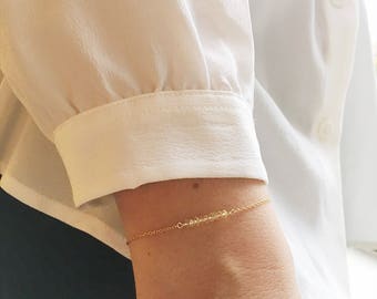 Citrine Beaded Bracelet - Gold Filled Citrine Bracelet - Gift For Her - November Birthstone - Citrine Bar Bracelet - Bridesmaid Gift