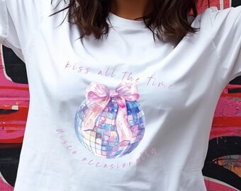 Harry Styles Coquette Disco Ball T-Shirt, Komfort Farben Aquarell Grafikshirt