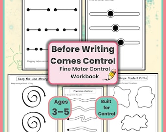 Zeszyt ćwiczeń do nauki motoryki małej przed pisaniem dla przedszkolaków w wieku 3–5 lat