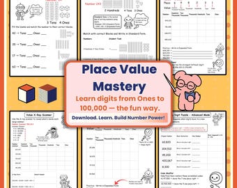 Arkusze ćwiczeń z dziesiątkami i jednościami | Wartość pozycyjna, klasy 2–3 | Zmysł liczbowy (plik PDF do druku)