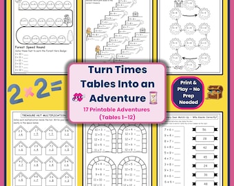 Arkusze z mnożeniem | Ćwiczenia z tabliczki mnożenia 1–12 | Wydrukowane ćwiczenia matematyczne dla dzieci