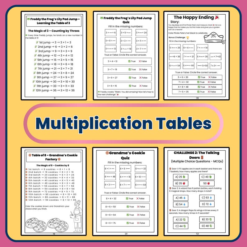 Multiplication Division Math Worksheets | Printable Activities for 2nd ...