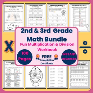 Multiplication Division Math Worksheets | Printable Activities for 2nd and 3rd Grade | Homeschool Learning Fun