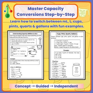 Volume Measurement Worksheets | Capacity & Conversion Activities | Real ...
