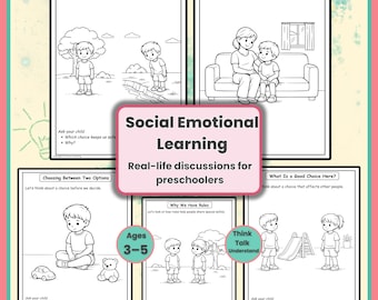 Arkusze do nauki społeczno-emocjonalnej dla przedszkolaków | Aktywności rozwijające inteligencję emocjonalną w wieku 3–5 lat | Edukacja domowa