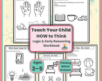 Arkusze ćwiczeń do nauki myślenia krytycznego dla przedszkolaków | Ćwiczenia logiczne dla dzieci w wieku 3–5 lat