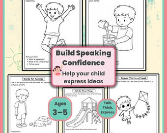 Zeszyt ćwiczeń językowych dla przedszkolaków (3–5 lat) | Komunikacja i mówienie | Edukacja domowa