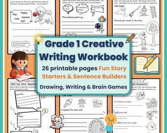 Arkusze ćwiczeń do pisania dla klasy 1 | Pomysły na kreatywne pisanie i pomysły na opowiadania dla dzieci (PDF)