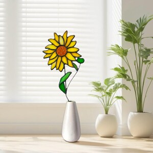 Fleur de verre commémorative faite à la main - attrape-soleil spirituel pour la perte, la guérison et le souvenir - Art de fenêtre fleur pressée avec carte gratuite