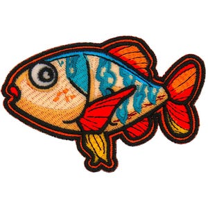 Colorful Cartoon Style Fish Animal Wildlife Embroidered Patch Small Size