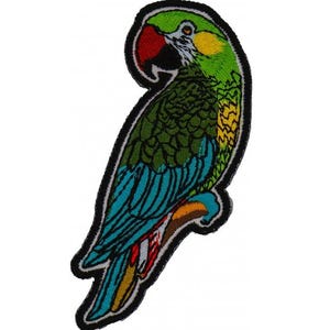 Cute Colorful Parrot Bird Macaw Animal Wildlife Embroidered Patch In Small Size