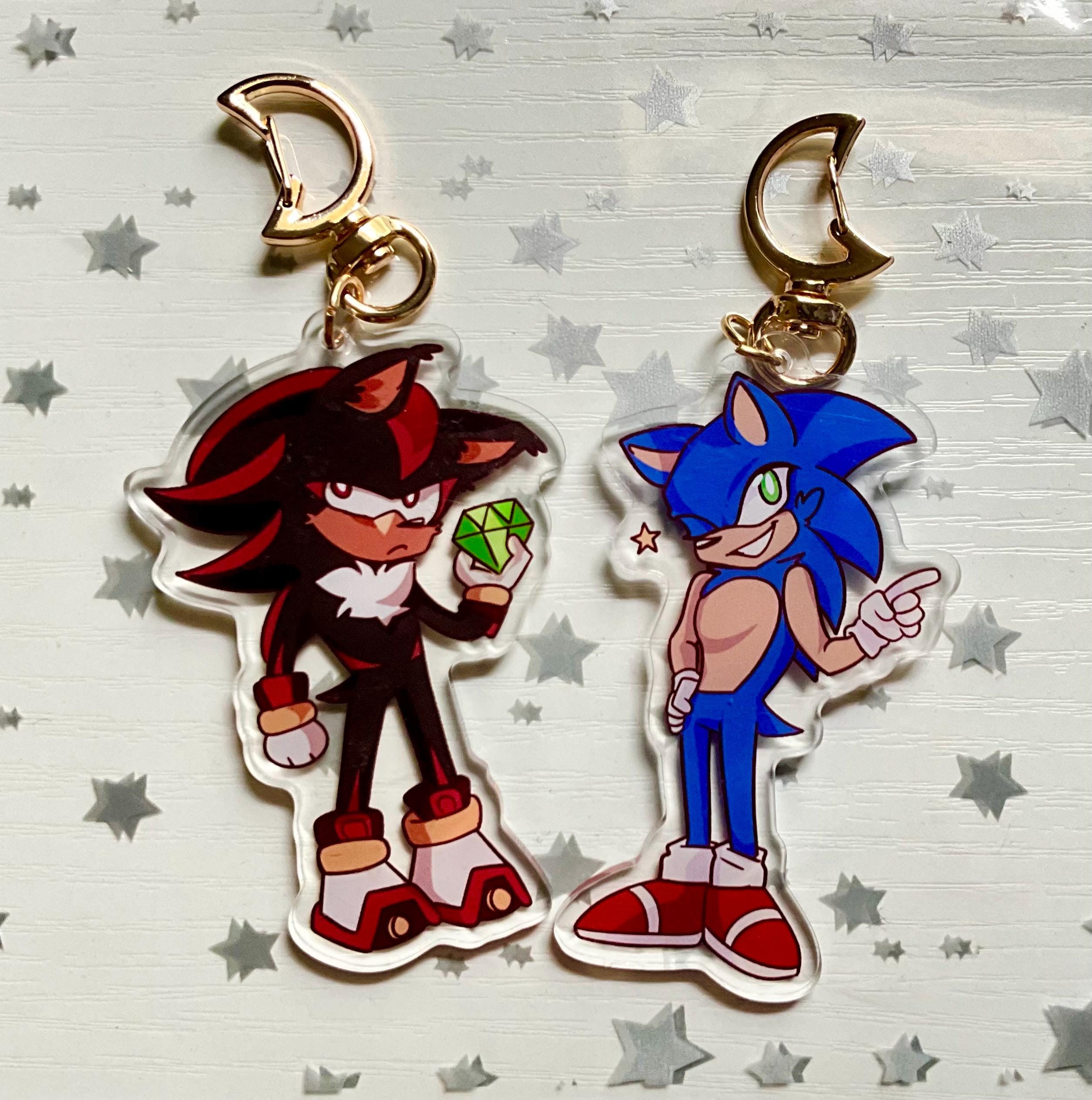 ソニック＆シャドウ・ヘッジホッグ キーホルダーセット – かわいい