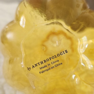 Anthropologie Yellow Gourd Autumn Bud Vase 6"H, 3.75"W image 4
