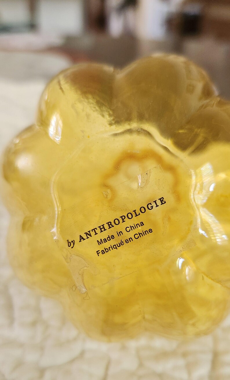 Anthropologie Yellow Gourd Autumn Bud Vase 6"H, 3.75"W image 4