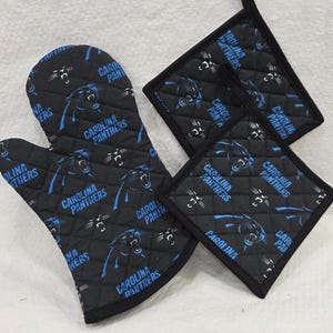 NFL Carolina Panthers Oven Mitt and Pot Holders Set