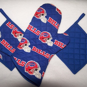 NFL Buffalo Bills ugnsvante och grytlappar bakluckeset