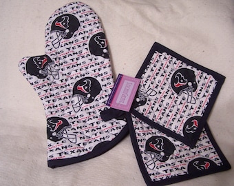 NFL Houston Texans Oven Mitt and Pot Holders Set