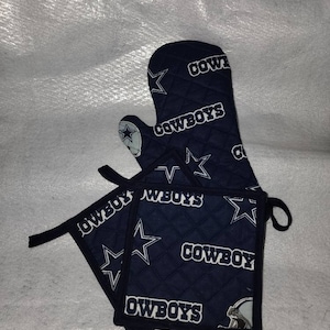 Conjunto de luva de forno e pegadores de panela do Dallas Cowboys da NFL