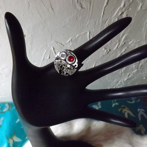 Steampunk Ring with Watch Part  SPR 1