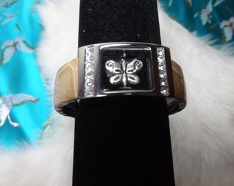 Watch Casing Bracelet with Butterfly Charm  Item WA-8
