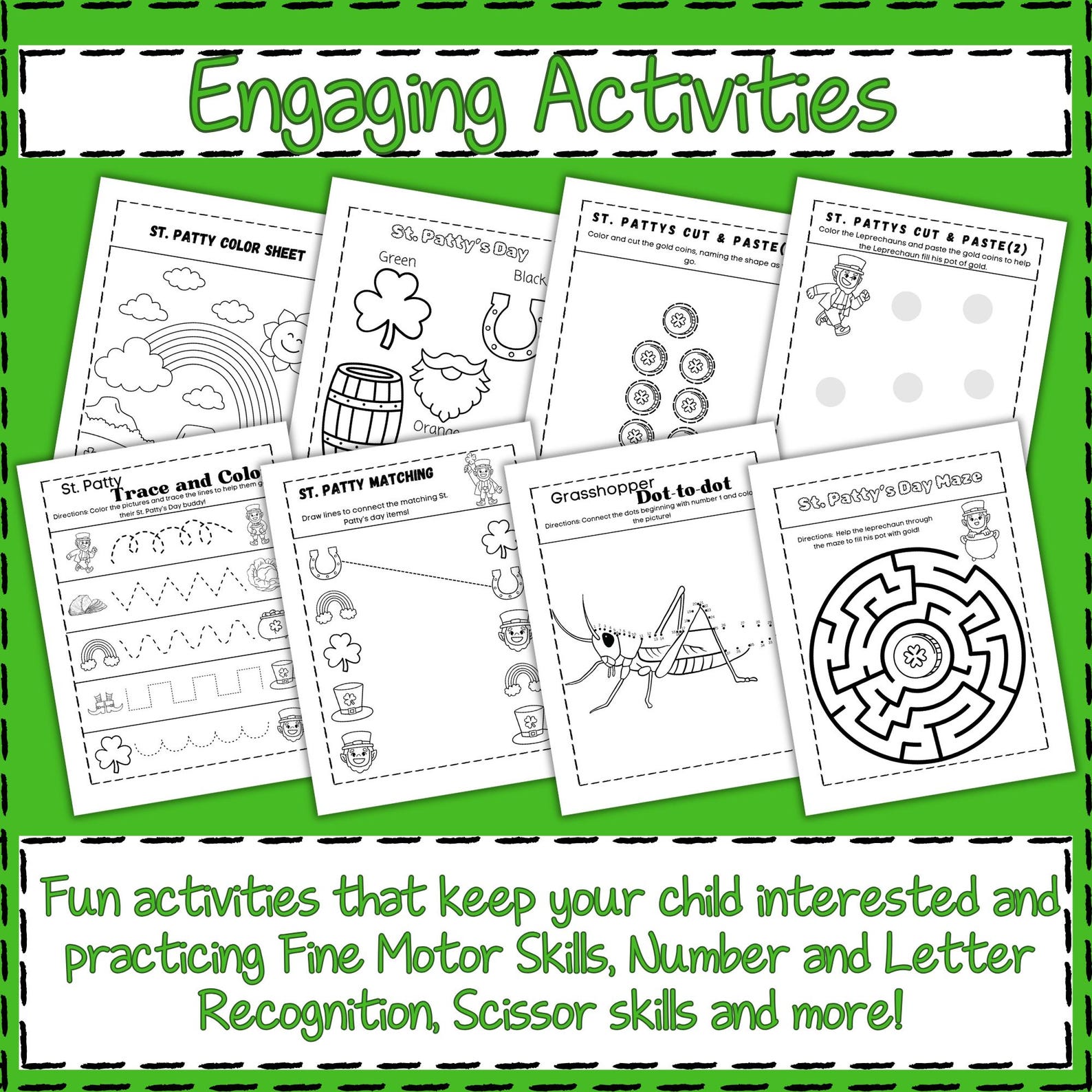 March Activity Pre K March Preschool Activity Workbook Age 3-5, Preschool Curriculum ...