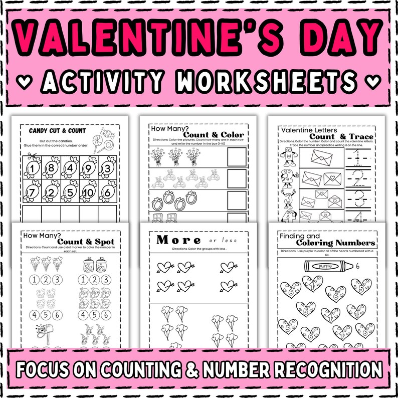 Valentine's Day Preschool Activities Age 3-5, Preschool Curriculum ...